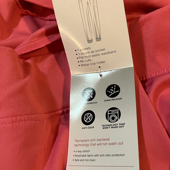 NWT ClimateRight 3X Pink 7 Pocket Jogger Scrub Pants - Picture 9 of 10